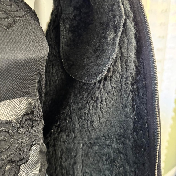 🖤 Gallery Black Faux Suede Sherpa-Lined Jacket – Size M - Picture 6 of 7